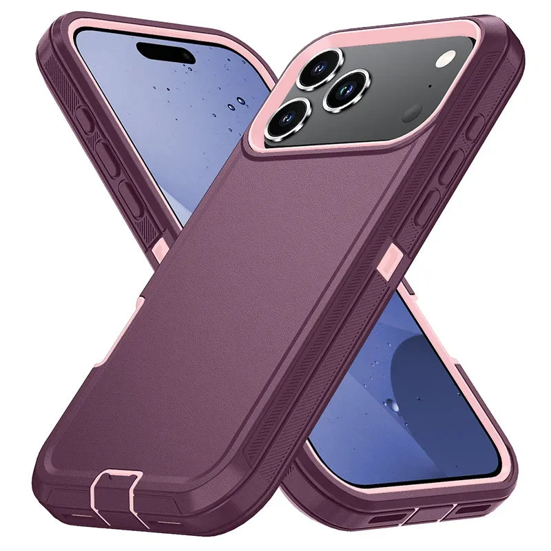 Premium Military Grade Heavy Armor Phone Case for IPhone 17 Air 16 15 14 Plus 13 12 ProMax Pro Shockproof Hard Protective Cover