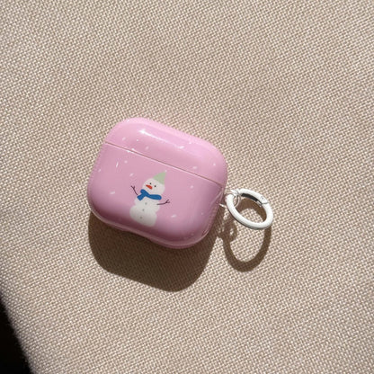 Cute snowman imd earphone case wireless bluetooth charging box for apple airpods 3 1 pro 2nd 2 4 merry Christmas happy cover