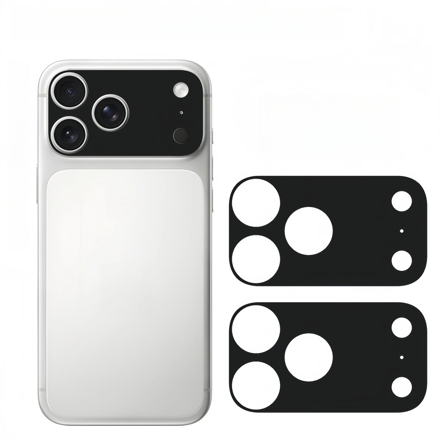 2PCS Plain Color Lens Skin sticker For IPhone 17 Pro Max 17Pro 17 Air Full Cover Anti Scratch Matte Back Camera Protective Flim