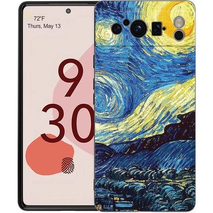 Phone Case Cover for Google Pixel 9 8 7 6 9A 8A 7A 6A Pro 10 9 Pro XL Soft TPU Shell Capas Van Gogh Art Starry Night Aesthetics