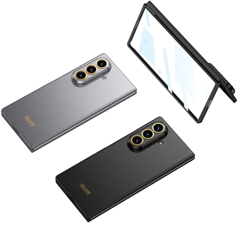 Luxury Fashionable Ultra-thin Phone Case For Samsung Galaxy Z Fold 7 5G With Screen Glass Protect Film Matte Protector Cover