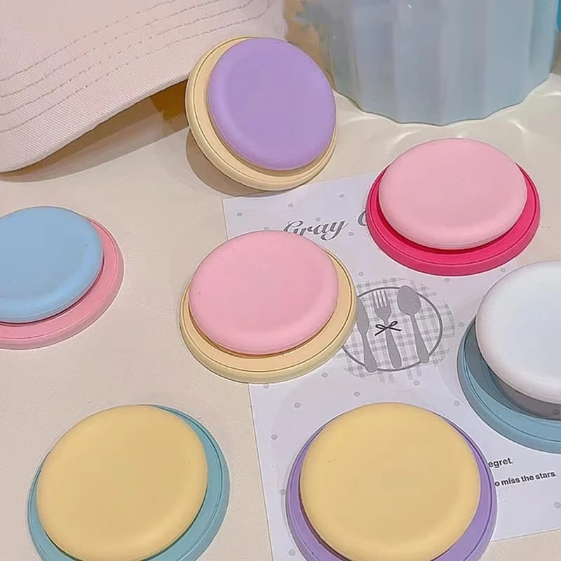 Cute Macaron Silicone Round Magnetic Holder Grip Tok Griptok Phone Stand Holder Support For iPhone 15 For Pad Magsafe Smart Tok