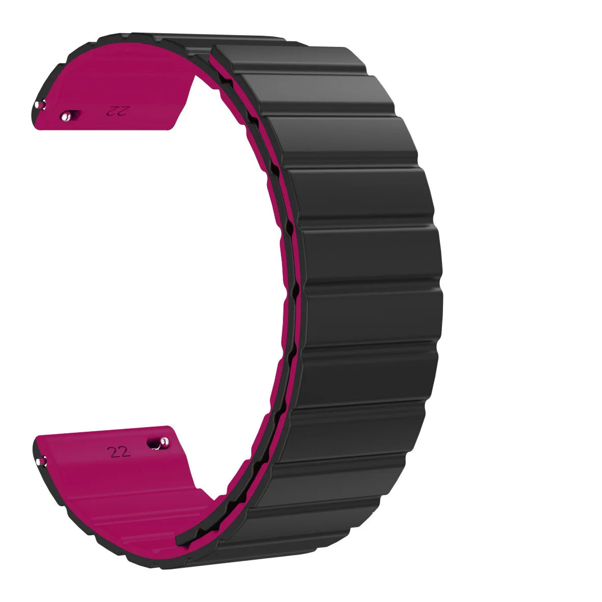 16mm 18mm 20mm 22mm Silicone Magnetic Rubber Watch Strap Band For Smart Sport Watch Connected Bracelet Man Watchband Watchstrap