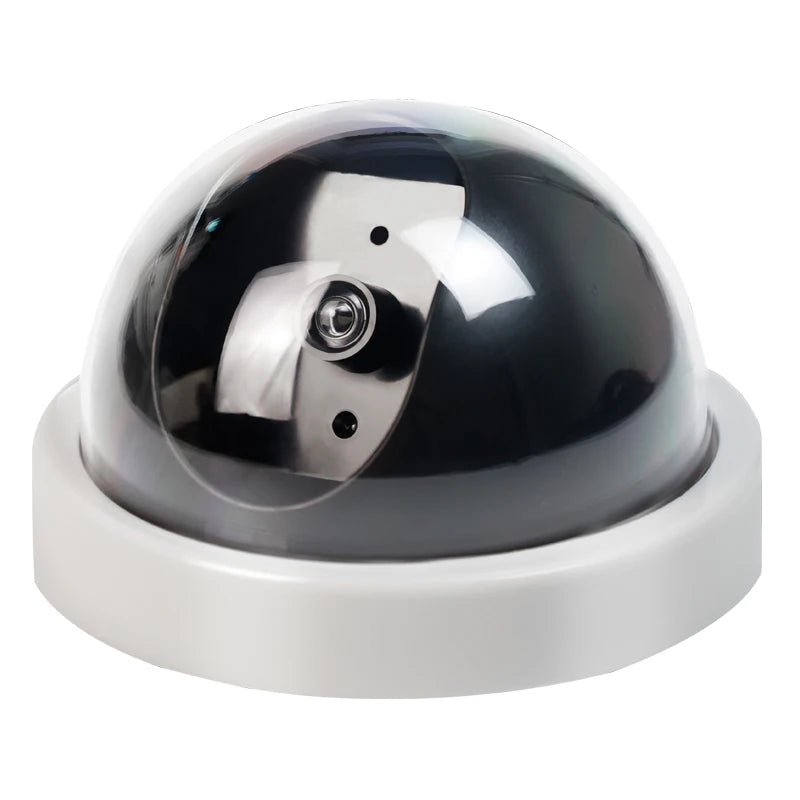 1PC Dummy Fake Camera with LED Red Light, Battery Operated, No Wiring Required, Indoor Outdoor Fake Dome Security Camera