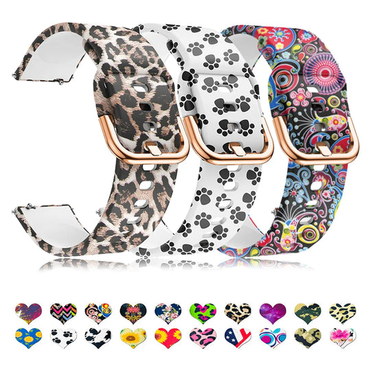 18mm 20MM 22mm band For Redmi Watch 5 lite/ Xiaomi Mi Watch 5 Active Wristband Printed Silicone Bracelet Sport strap Accessories