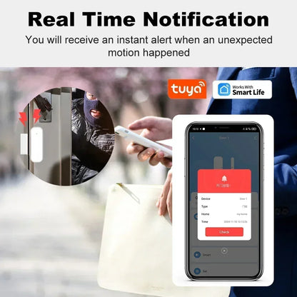 Tuya Zigbee Door Sensor Window Contact Sensor Open Closed Detector Smart Home Alarm Security Protection work with Smart Life