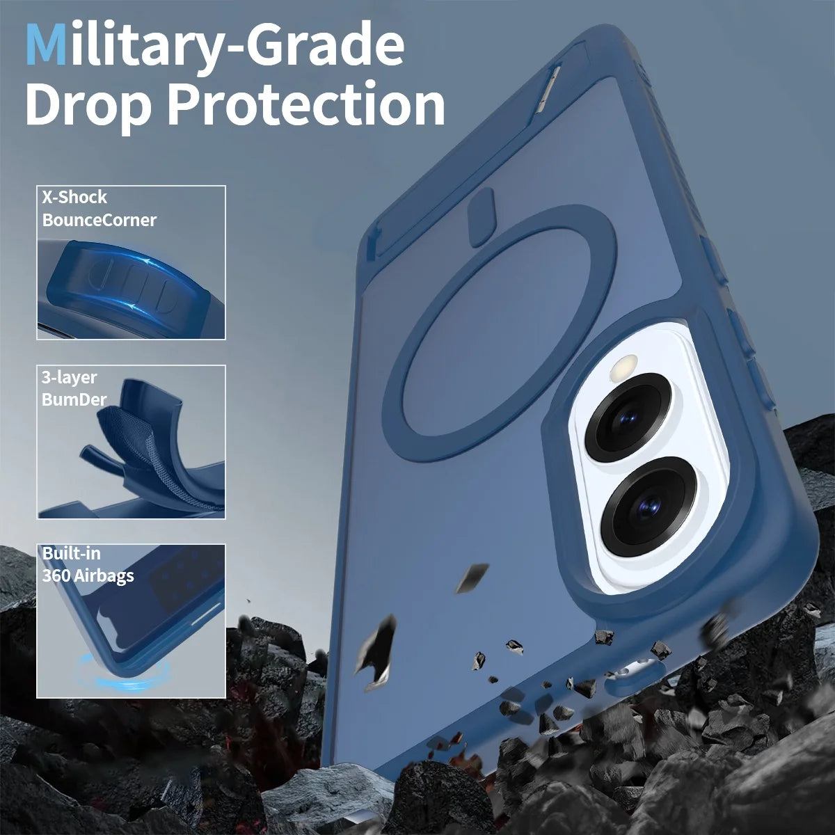 Shockproof Magnetic Stand Armor Phone Case For Samsung Galaxy S25 Edge S24 S23 Plus Ultra Transparent For Magsafe Hard Cover