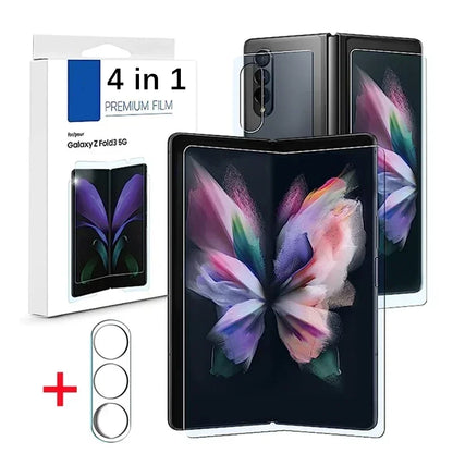 Hydrogel Film For Samsung Galaxy Z Fold 7 6 5 4 3 Front Back Screen Protector Tempered Glass Camera Lens Film for ZFold6 ZFold7