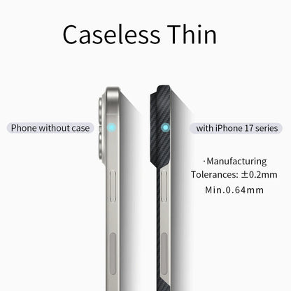 For iPhone 17 pro max case carbon 600d kevlar aramid fiber magsafe fabric thin hard 17 Air cover magnetic balck Slim light red