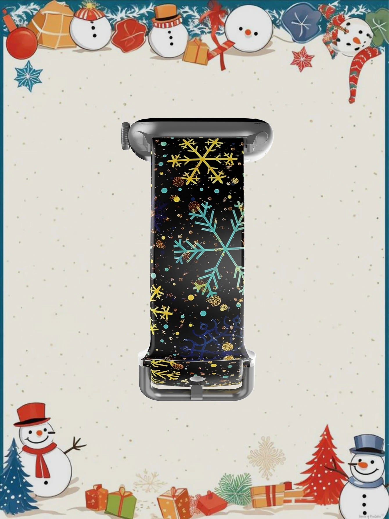 Christmas Golden Snowflakes For Apple Watch Band 45 mm 44 40 41 38 42mm Bracelet iWatch Series 7 6 3 se 8 9 10 11 Ultra 3 49 mm