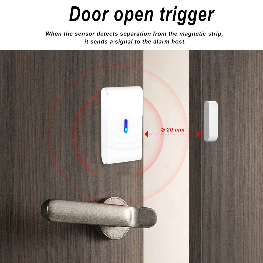 Staniot Door Window Sensor Vibration Alarm Open Door Detector 433Mhz Emergency Button Wireless Smart Tuya Security Alarm System