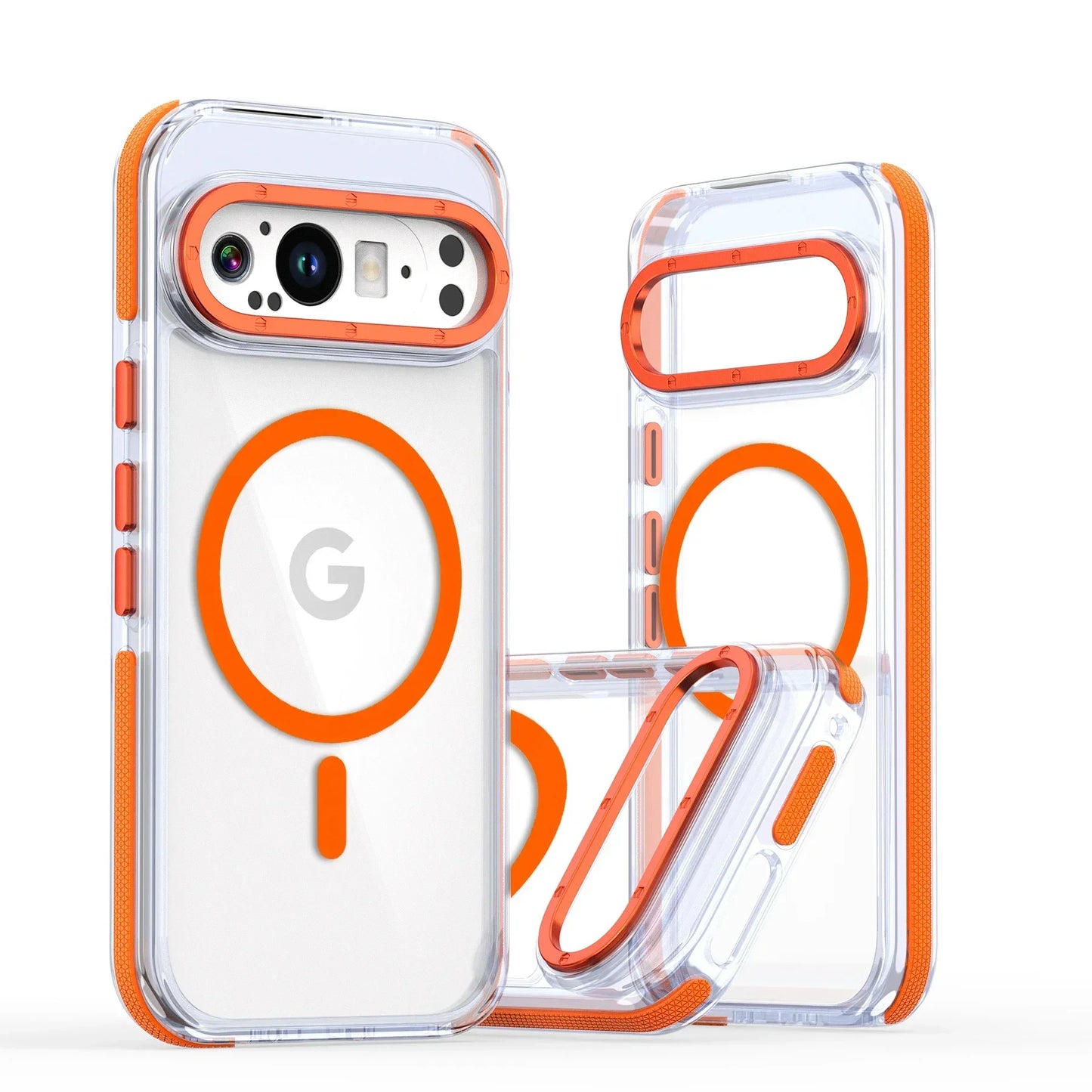 Luxury High Transparent Case For Google Pixel 9 Pro XL 5G Magsafe Magnetic Wireless Charging Shockproof Cover For Google Pixel 9