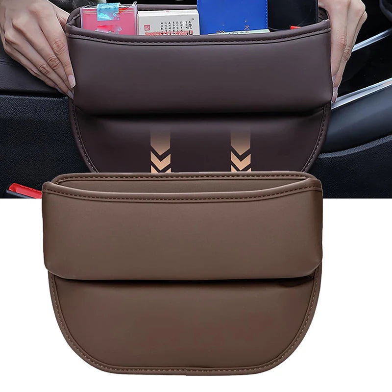 Leather Car Seat Gap Organizer Multifunctional Vehicle Storage Box Creative Interior Decoration Carriage Gap Placement Box