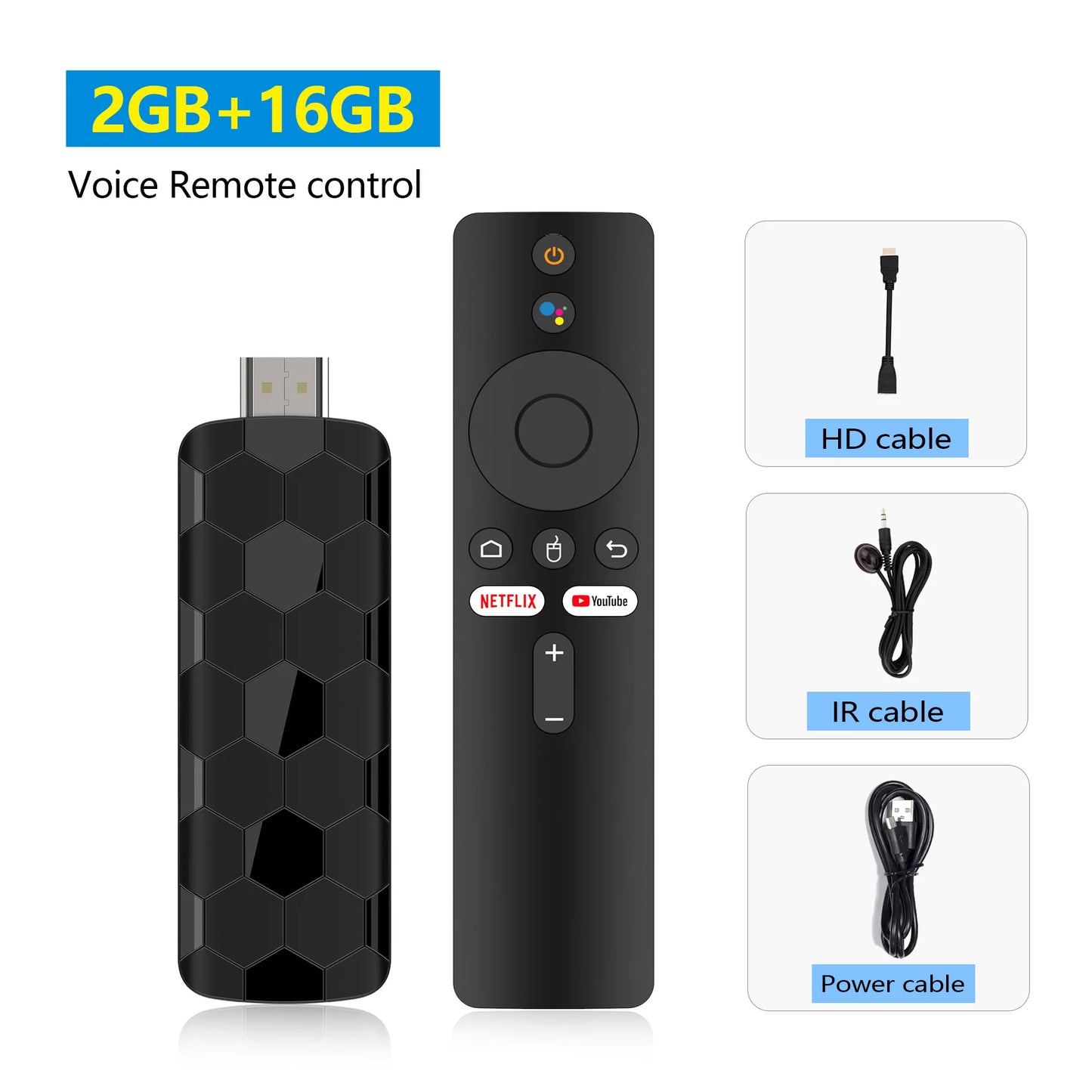 Global Android 14.0 RK3518 Best Selling TV stick Google Voice Remote Wifi 6 BT 5.0 Netflix BT5.0 USB3.0 2GB RAM 16GB ROM TV Box