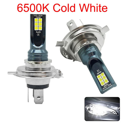 2Pcs H4 H7 LED Headlight H11 H8 H9 H10 H1 H3 Car Fog Light Bulbs 9005 9006 Auto Driving Running Lamps 12000LM 80W 12V