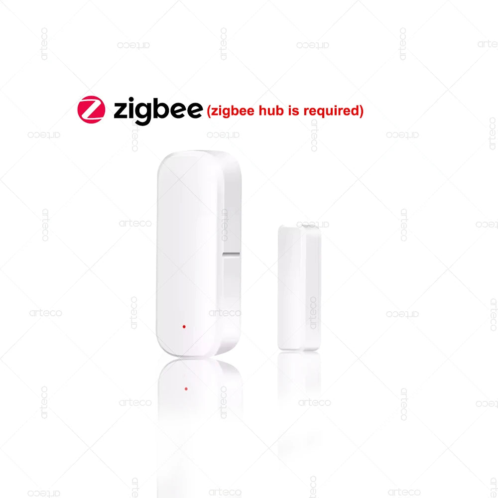 Zigbee Door Window Sensor Smart Home Security Alarm Wireless Magnetic Anti-theft Contact Detector App Remote Monitor Support Z2M