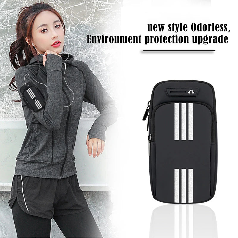 Sports Bag For Mobile Phone Armband For Jogging Cell Phone Accessories Woman mp3/mp4 Bags PU Hand Bag For Running Waterproof - covers4phones