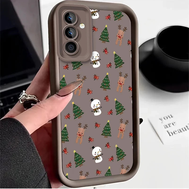 Christmas Tree Case for Samsung Galaxy S25 Ultra Plus S24 S23 S22 S21 S20 FE A73 A72 A71 A56 A55 A54 5G A52 A52S A51 4G Cover