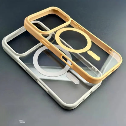 For Magsafe Case For iPhone 17 Air 17Promax 16 15 14 Pro Max Plus 13 12 Mini 11 16E SE4 17Pro Original Transparent Acrylic Cover