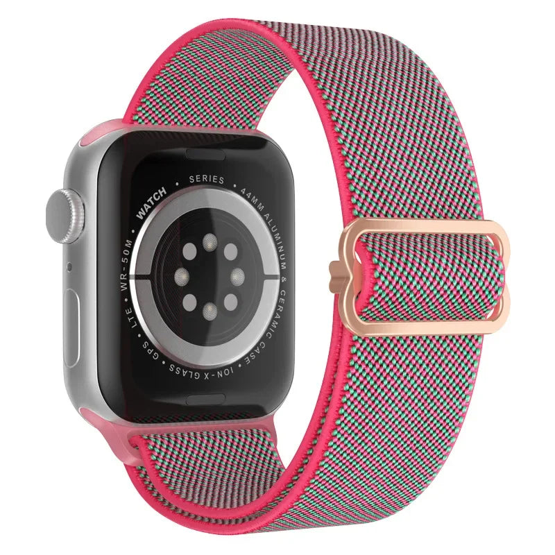 Bling Nylon Strap for Apple Watch Band 44mm 40mm 38mm/42mm bohemian Bracelet iWatch Series 7 6 5 4 3 41mm 45mm 8 9 ultra 2 49mm