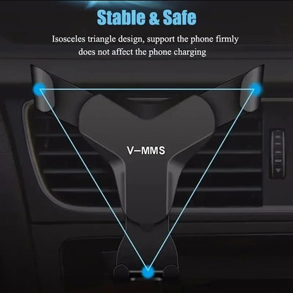 Y-shaped Gravity Car Mobile Phone Holder Car Mounted Air Vent Clip Cellphone Stand Support GPS Navigation Bracket for Smartphone