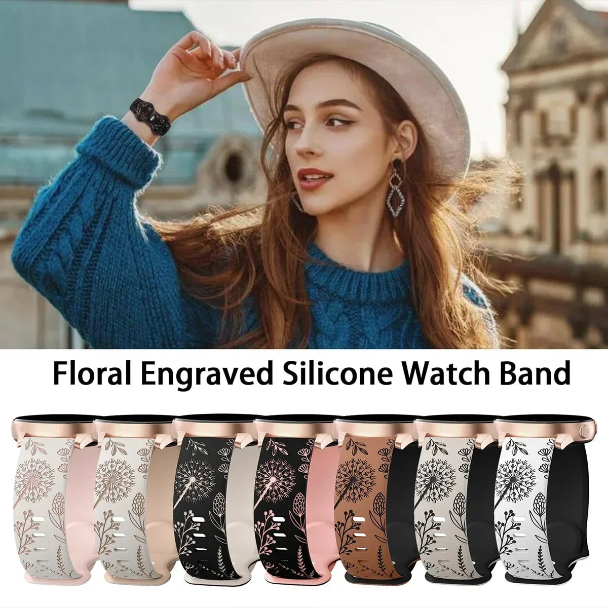 New Silicone Strap For Samsung Galaxy Watch 4/5/6/7 40mm 44mm 5 Pro 45mm Two-Tone Dandelion Band for Galaxy Watch 6/4 classic