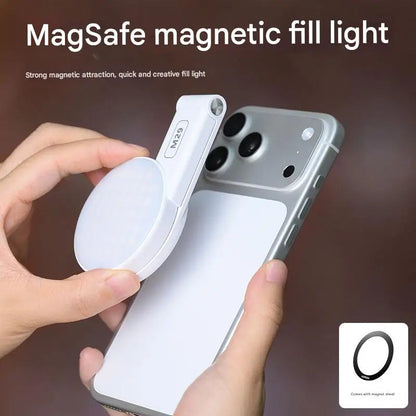 3-in-1 Magnetic Portable Selfie Ring Light Stand for Phone Makeup Mirror - Adjustable Lighting for Perfect Selfies