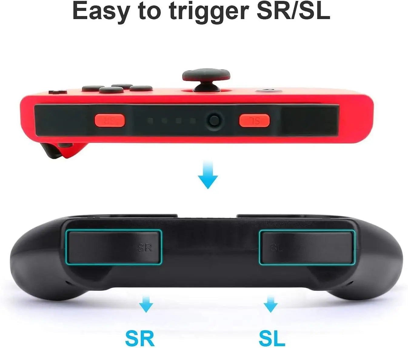 Compatible with Nintendo Switch/Switch OLED Joy-Con, 3 in 1 Wear Resistant Game Switch Controller Handle Case Kit