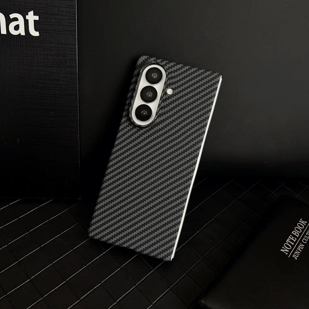 High-end Ultra Thin Carbon Fiber Phone Case for Samsung Galaxy Z Fold 7 6 5 4 3 Magsafe Wireless Charging Screen Protector Cover