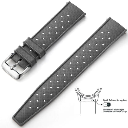 Tropical Silicone Watch Band Quick Release Watch Band 18mm 20mm 22mm Rubber Tropic Smart Watch Strap for Oris Seiko Citizen