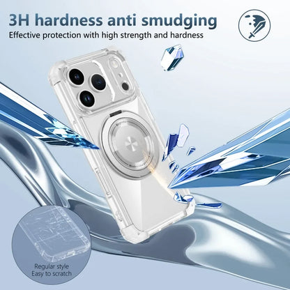 New Clear Magnetic Phone Case For iPhone 17 Pro Max 17 Air 17Pro Max 17air Shockproof Wireless Charging Cover With Phone Holder