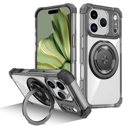 New Clear Magnetic Phone Case For iPhone 17 Pro Max 17 Air 17Pro Max 17air Shockproof Wireless Charging Cover With Phone Holder