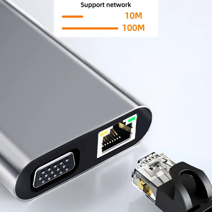 11-in-1 USB C Docking Stations USB C HUB USB Hubs Type C to 4K HDMI USB 3.0 5Gbps USB Splitter Adapter For PC Laptop Macbook