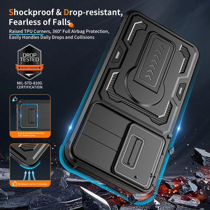 Protection Case for Samsung Galaxy S25 Ultra S24 A17 A56 5G A36 A26 Anti-Drop Kickstand Phone Funda Covers