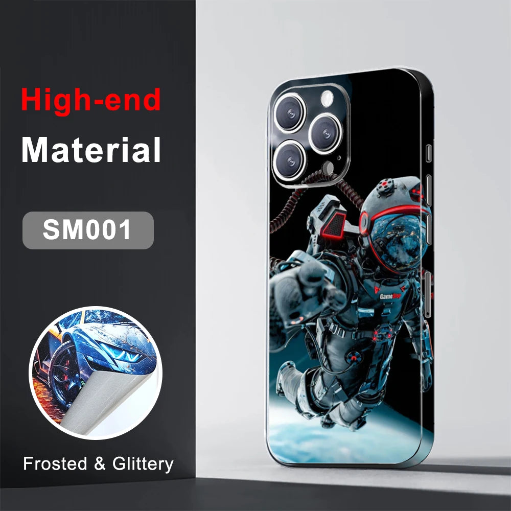 CASEKiTTY Skin Wrap Sticker Back Film For iPhone 15 Pro Max 14 Plus 13 12 Mini Protective Decal Side Frame Back Screen Protector