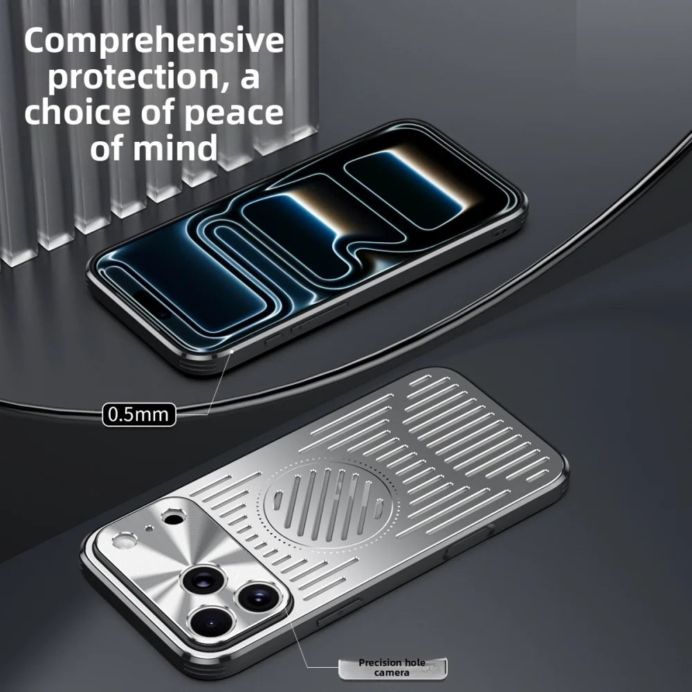 For Apple iphone 17 Pro Max Case Hard Magnetic Heat dissipation Back Cover Protective Case For iphone 17 16 15 14 13 12 Pro Max