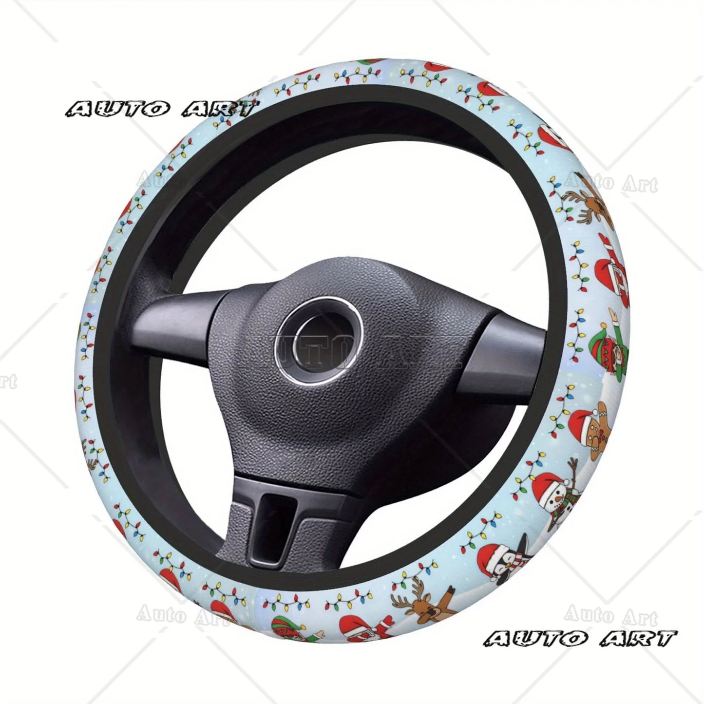 Christmas  Steering Wheel Cover Anti Slip Elasticity Car Accessories Steering Wheel Protector Universal 15 Inch for Women Man