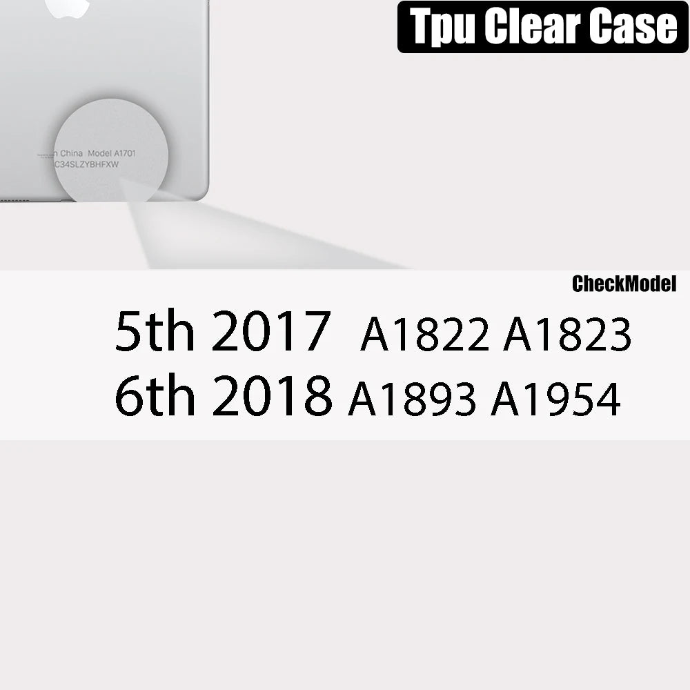 Clear Case For Ipad Pro 11 12.9 10.5 9.7 9th Generation With Pencil Holder Cover Ipad Mini 6 Air 5 4 3 2 1 10th 8 7 5 Tpu Case