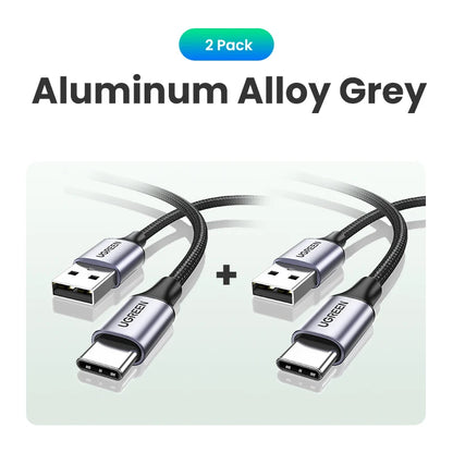 UGREEN 3A USB Type C Cable For Xiaomi Samsung Galaxy S24 Fast Charging USB Charging Data Cable 18W For iPhone 15 iPad Poco USB C - covers4phones