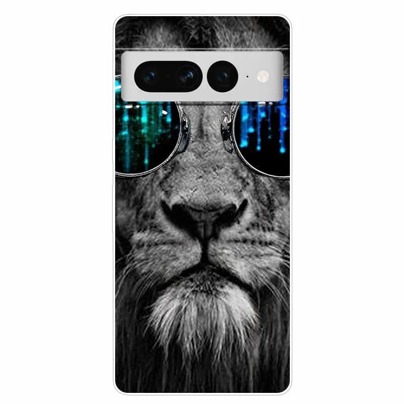 Case for Google Pixel 8 Pro / 7 7Pro Cover Pixel 8Pro Silicone Soft TPU Clear Funda for Google Pixel 8 5G Phone Shells Animals