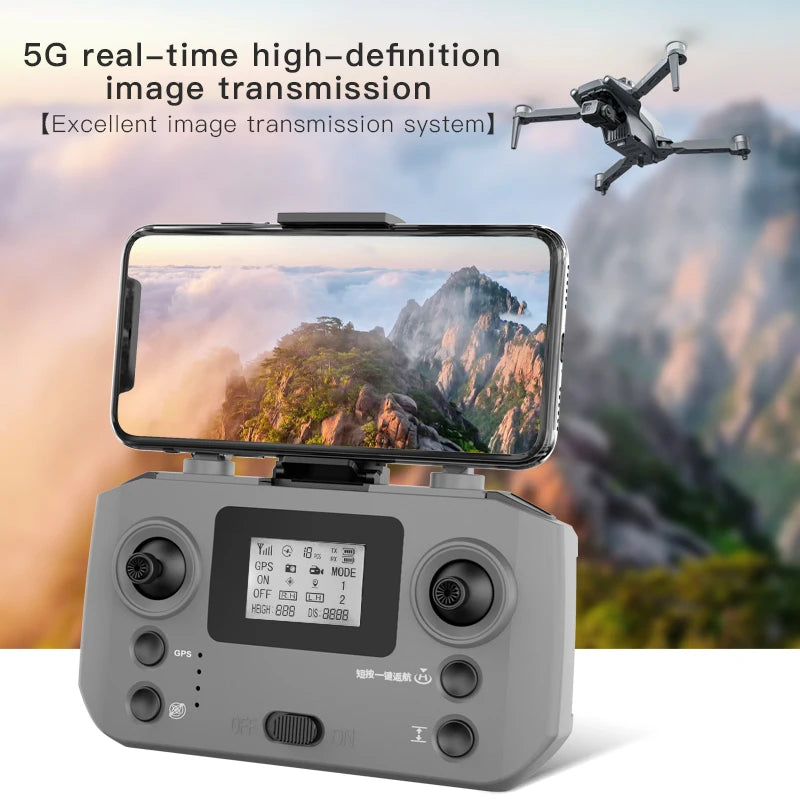 New L600 PRO MAX/PRO GPS Drone 5KM 4K Professional HD Dual Camera 3-Axis Gimbal 360° Obstacle Avoidance Brushless Quadcopter Toy