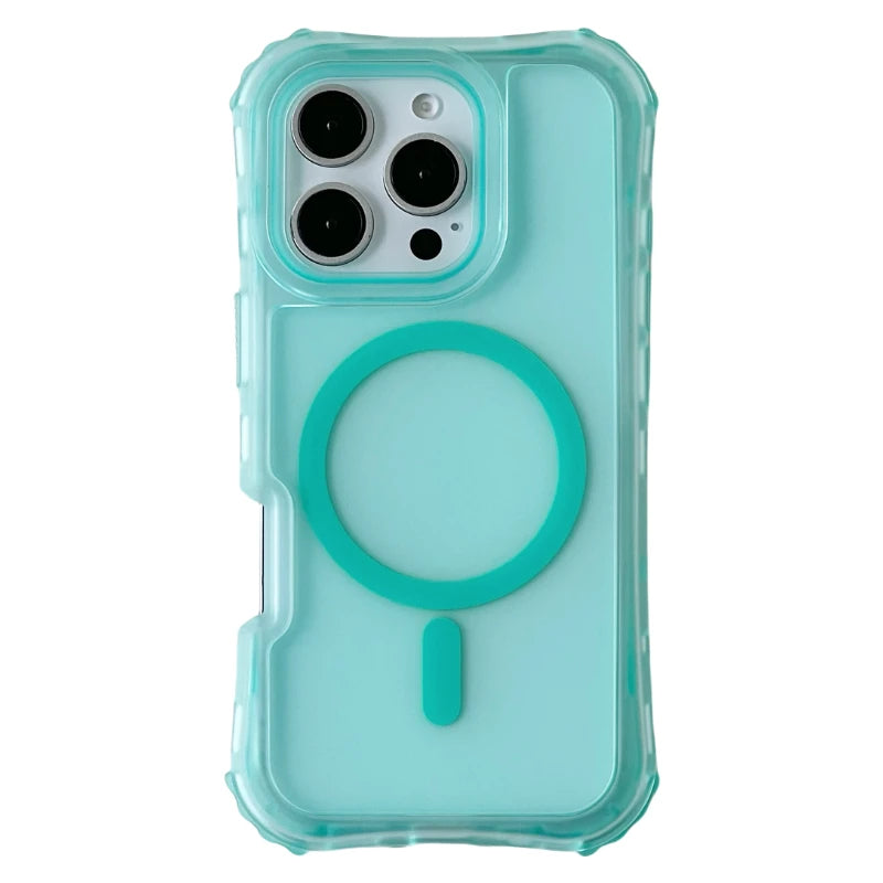 Frosted 3-in-1 MagSafe Phone Case for iPhone 16 17pro max 15 Pro 14 13 12 11 Magnetic Wireless Charging Hard PC Shockproof Cover