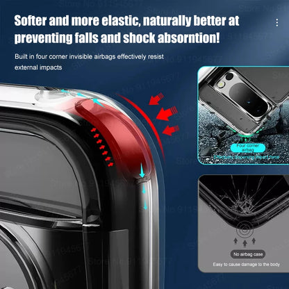 Clear Case For Google Pixel 9 8 7 6 Pro XL Thick Shockproof Cover For Pixel 8A 7A 6A Airbag Bumper Back Cover Phone Accessories