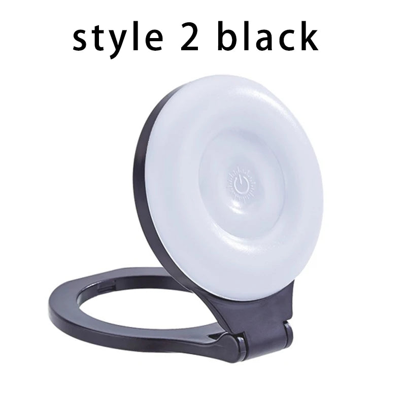 Magnetic Selfie Light Compatible with MagSafe iPhone,CRI95 700lx/0.3m Folding LED Phone Fill Ring Lighting with