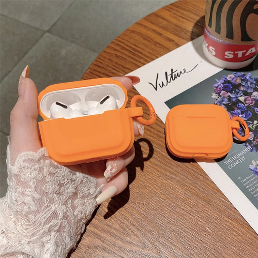 For Airpods Pro 3 Case 2025,Cute Candy Orange Silicone Protective Earphone Cover For Airpods Pro 2/Airpods 4 Cover Funda