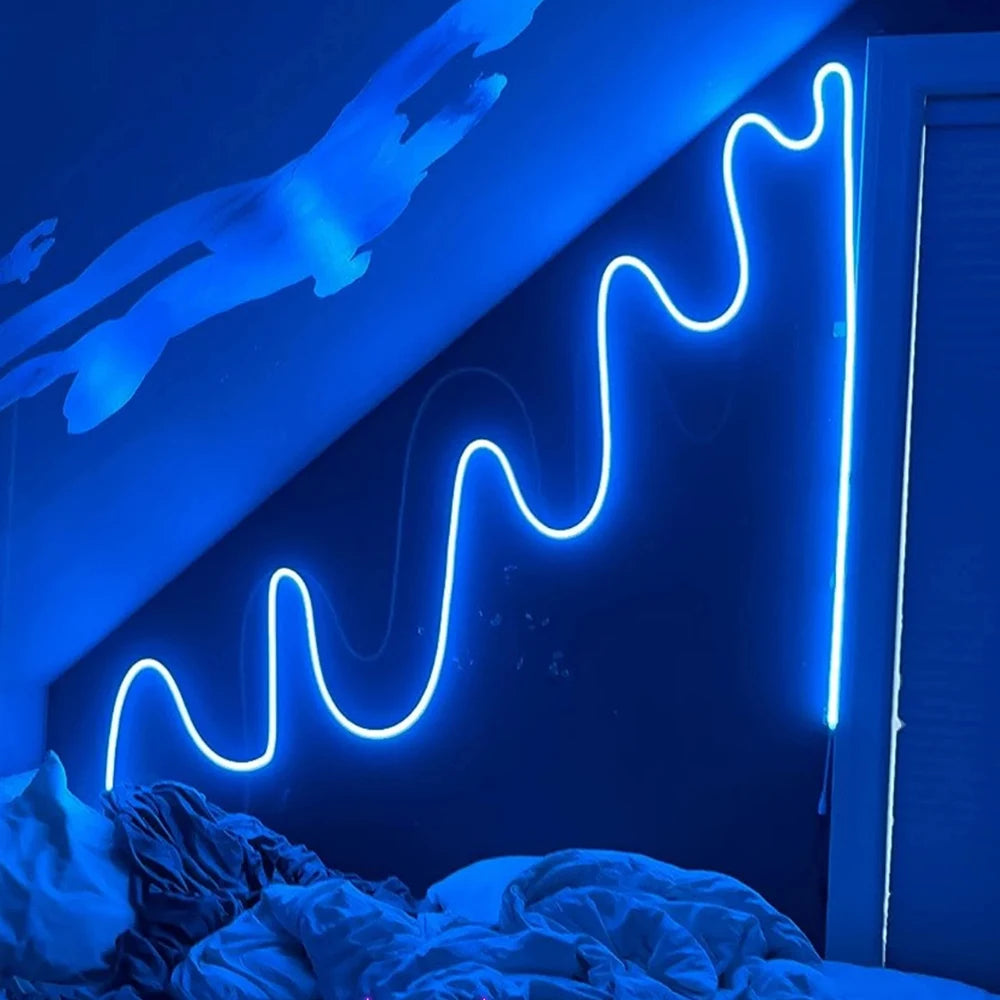 USB LED Neon Rope Lights, RGB Led Strip Lights with Remote, Color Changing Flexible Led Light Strip, Gaming 5V Neon Lights