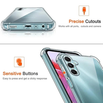 Luxury Shockproof Silicone Clear Soft Case For Samsung Galaxy S24 S23 S21 FE S25 Plus Note 20 Ultra Transparent Back Cover Shell