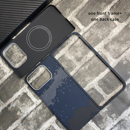 For Google Pixel 10 Pro Fold Kevlar Magnetic Slim Case - Business Foldable Armor with Magnetic Hinge Shockproof Design