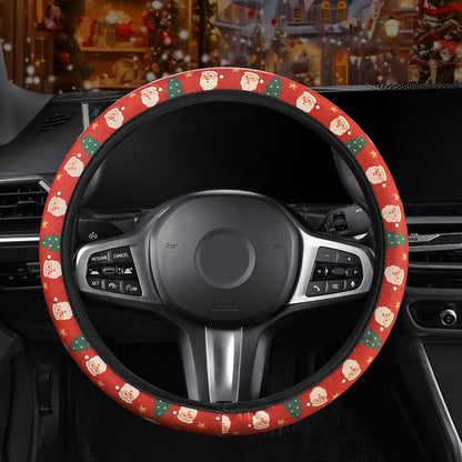 Christmas Limited Edition Car Steering Wheel Cover No Inner Ring Universal Fit Most Cars Wear-Resistant Non-Slip