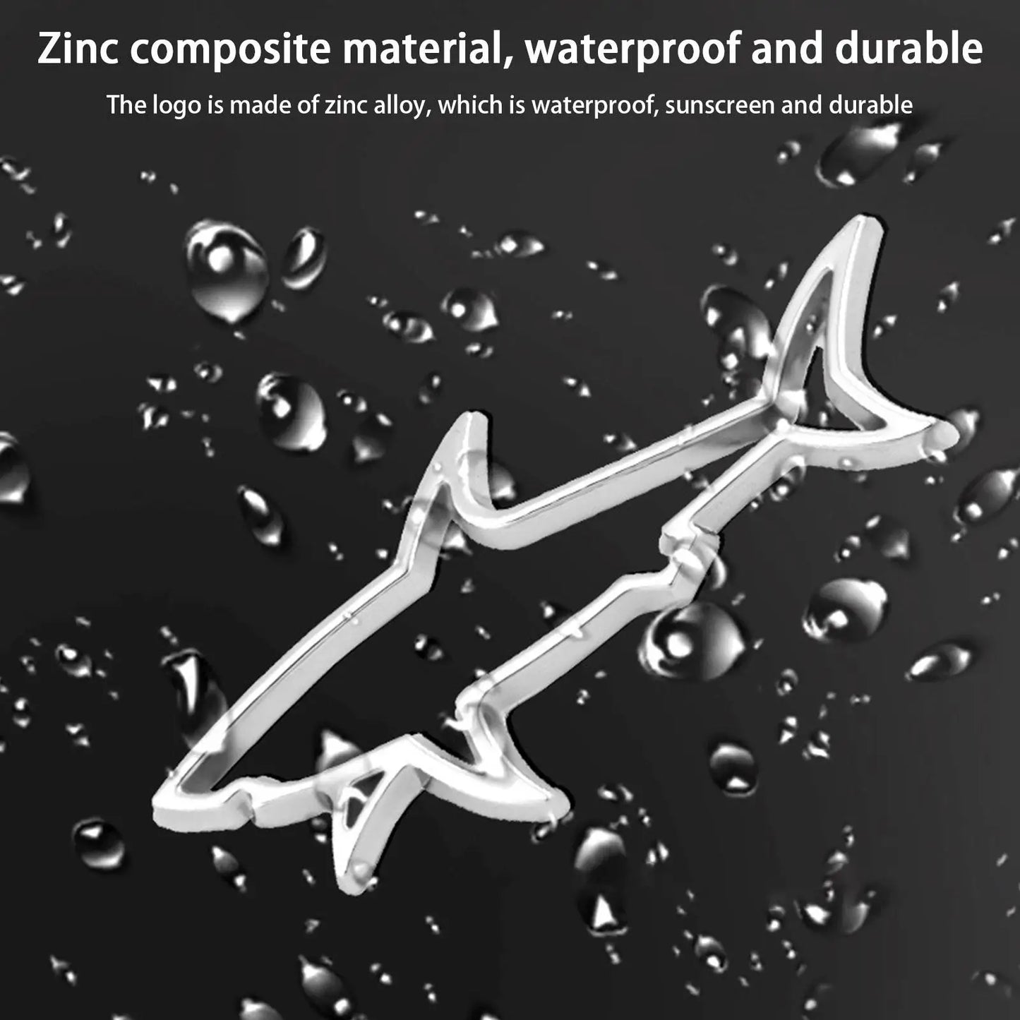 3D Metal Car Styling Sticker Hollow Shark Emblem Badge Decals Automobiles Motorcycle Car Label Scratch Sticker Universal